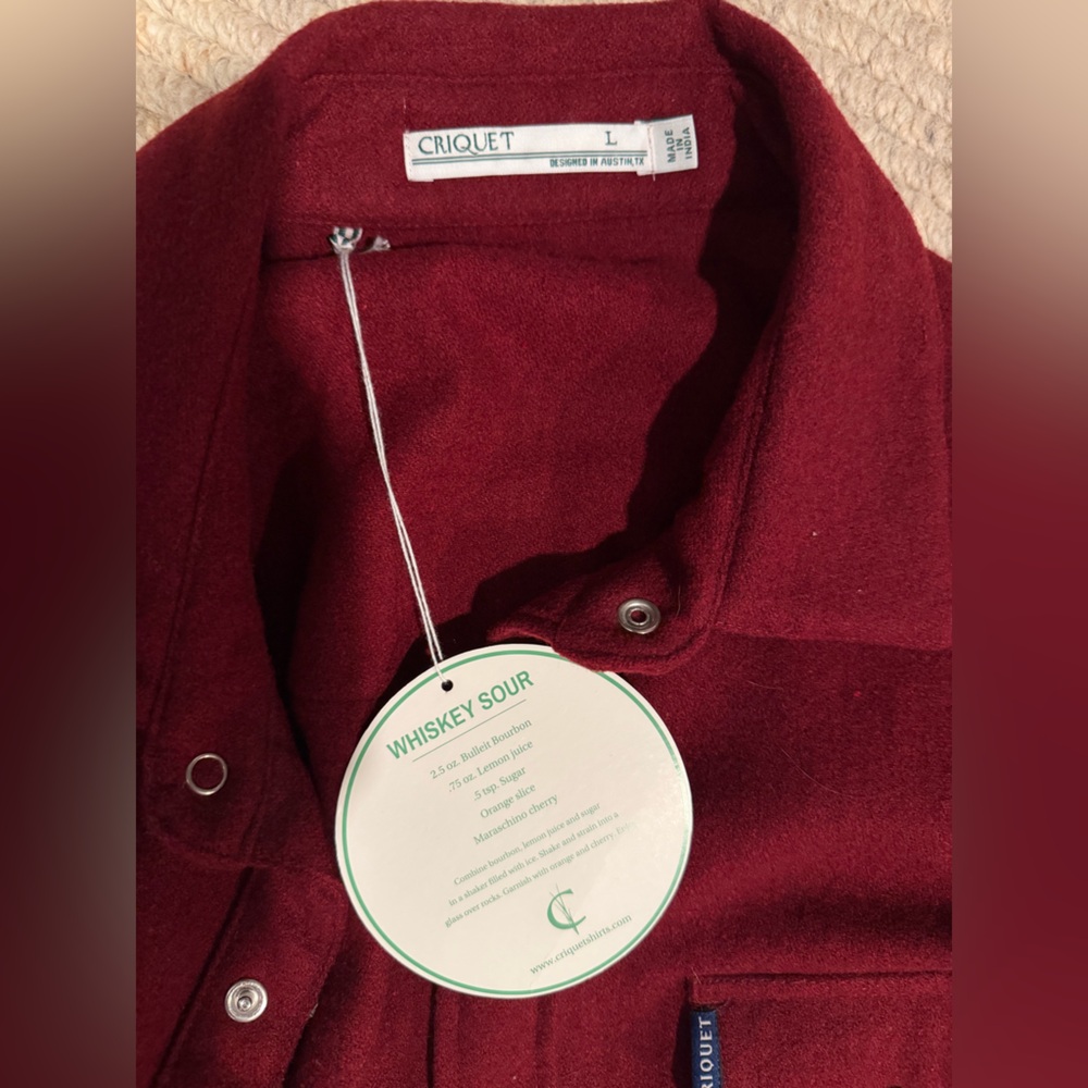 Red Button-Up Shirt - Picture 2 of 3